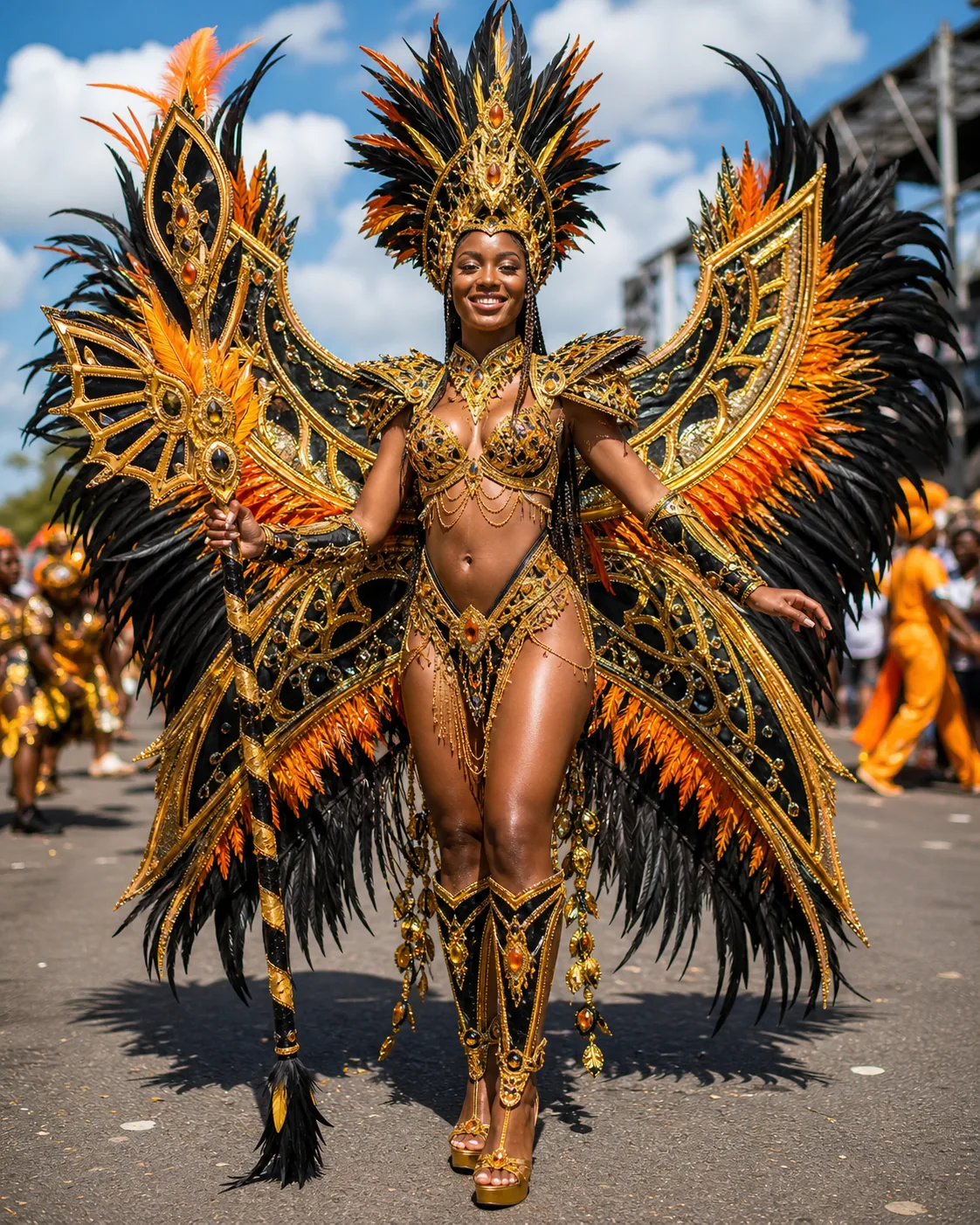 Canboulay Gold costume